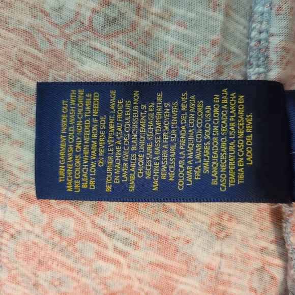 Girls Polo by Ralph Lauren Red & Blue Paisley Floral ShortSleeve Dress. Small 7 - Picture 5 of 5